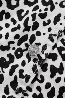 Freya Leopard Print Button Overlap Denim Shorts — thumbnail 9