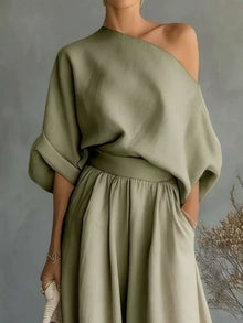 Maat One Shoulder Top and Wide Leg Pants Set — thumbnail 10