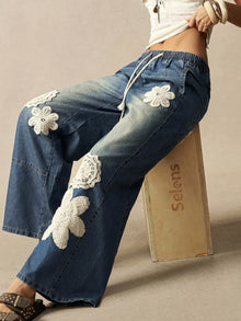 Artemis Wide-Leg Drawstring Jeans — thumbnail 1