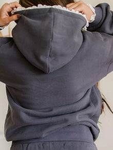 Nyx Lace Trim Kangaroo Pocket Hoodie — thumbnail 13
