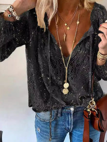 Morrigan Lace Tie-Neck Blouse — thumbnail 8