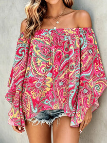 Eir Printed Off Shoulder Blouse — thumbnail 8