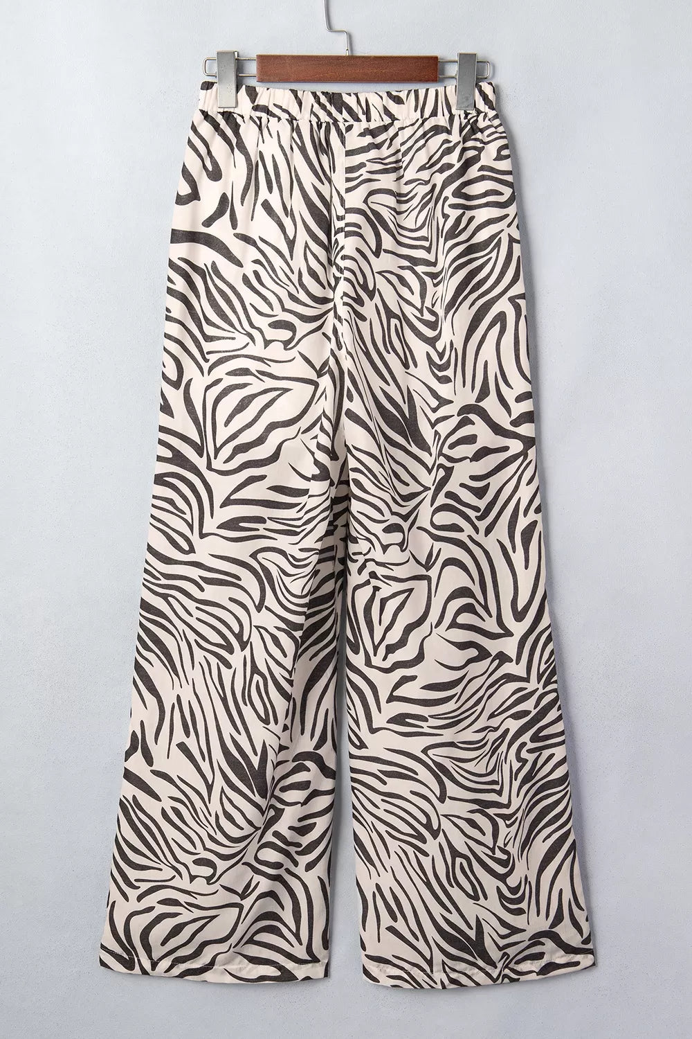 Iris Multicolour Western Print Zebra Pattern Elastic Waist Pocket Pants — view 9
