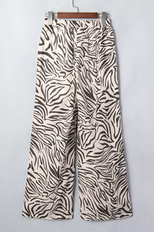Iris Multicolour Western Print Zebra Pattern Elastic Waist Pocket Pants — thumbnail 9