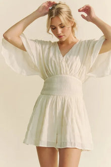 Selene Batwing Sleeve Waist Belt Romper — thumbnail 5
