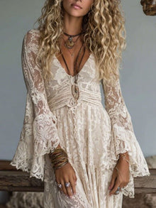 Bastet Lace Deep V-Neck Maxi Dress — thumbnail 2
