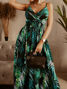 Fortuna Smocked Printed Surplice Maxi Cami Dress — thumbnail 2
