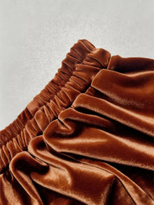 Aurora Ruffled Velvet Elastic Waist Skirt — thumbnail 5