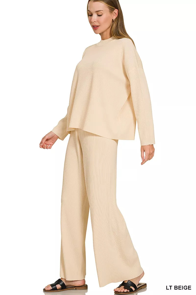 Vesta Viscose Sweater Top & Pants Set — view 3