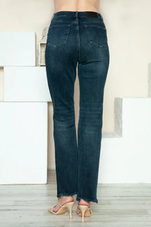 Vesta Button Fly Hem Destroy Straight Jeans — thumbnail 2