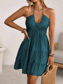 Ishtar Smocked Halter Neck Tiered Dress — thumbnail 22