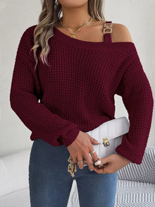 Parvati Asymmetrical Neck Long Sleeve Sweater — thumbnail 27