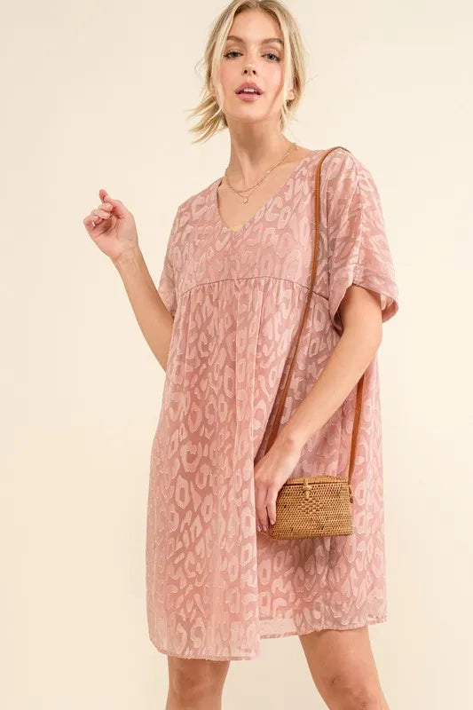 Freya Leopard Babydoll Dress — view 6