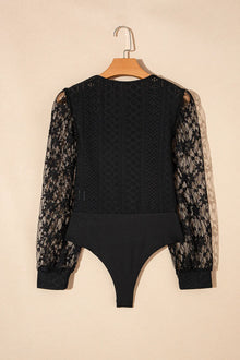 Brigid Eyelet Lace Long Sleeve Bodysuit — thumbnail 22