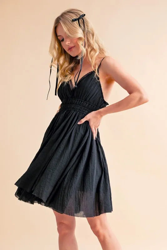 Hecate Lace Detail Mini Cami Dress — view 6