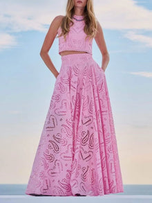 Aphrodite Eyelet Lace Top and Maxi Skirt Set — thumbnail 6