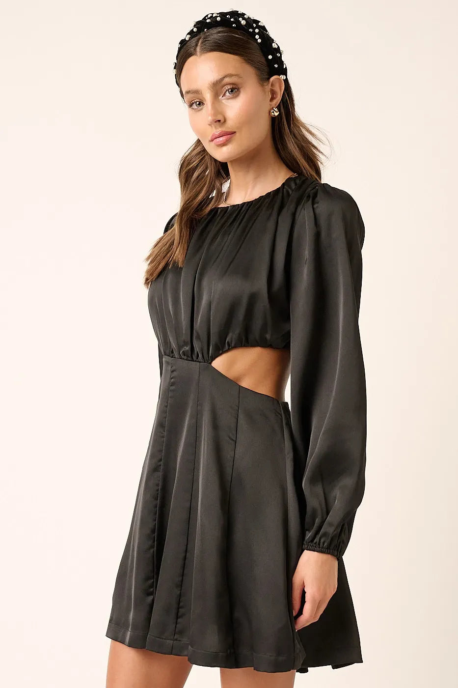 Nyx Satin Side Cutout Detail Mini Dress — view 3