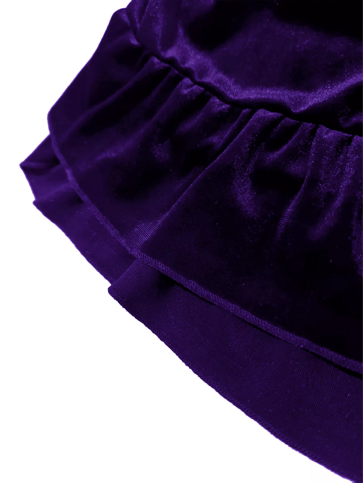 Aurora Ruffled Velvet Elastic Waist Skirt — view 18