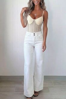 Maat 2-Button High Waist Wide Leg Jeans — thumbnail 3