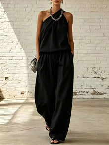 Selene Sleeveless Top and Wide-Leg Pants Set — thumbnail 3