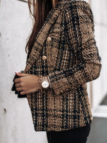 Athena Plaid Tweed Double-Breasted Blazer — thumbnail 5