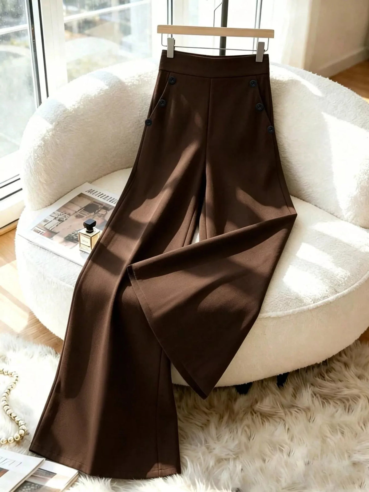 Aurora High-Waisted Wide-Leg Pants — view 10
