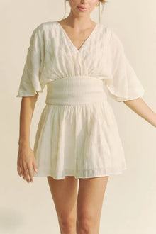 Selene Batwing Sleeve Waist Belt Romper — thumbnail 6