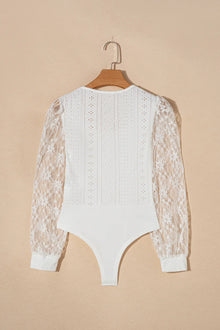 Brigid Eyelet Lace Long Sleeve Bodysuit — thumbnail 9