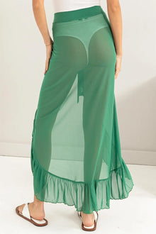 Diana Ruffle Trim Cover Up Sarong Skirt — thumbnail 2