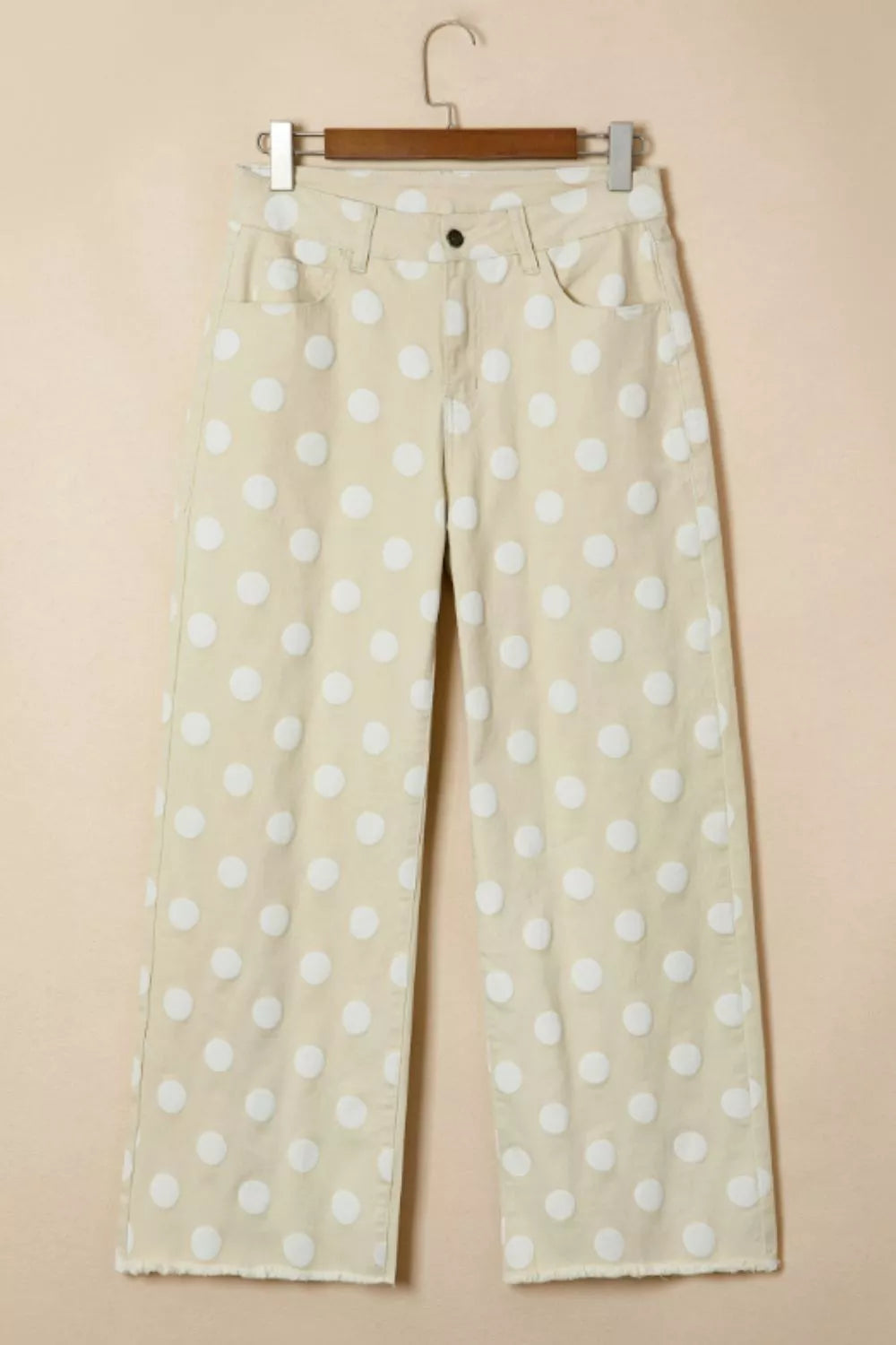Maat Polka Dot High-Waisted Wide Leg Jeans — view 3