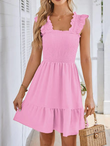 Hathor Smocked Square Neck Wide Strap Dress — thumbnail 20