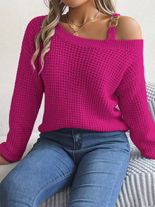 Parvati Asymmetrical Neck Long Sleeve Sweater — thumbnail 16