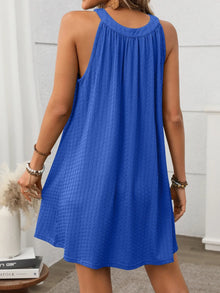Ishtar Textured Grecian Neck Mini Dress — thumbnail 19