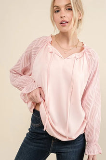 Hathor Textured Sleeve Blouse — thumbnail 2