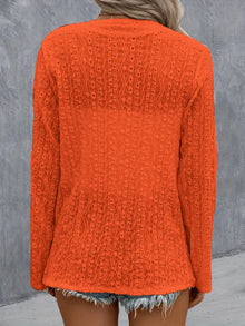 Brigid Eyelet Roll-Tab Sleeve Cardigan — thumbnail 6