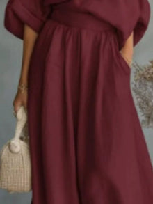 Maat One Shoulder Top and Wide Leg Pants Set — thumbnail 8