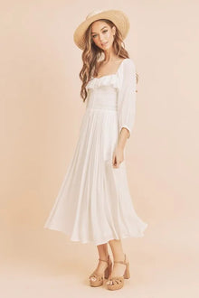 Brigid Aemi + Co Ruffled Smocked Square Neck Balloon Sleeve Dress — thumbnail 4