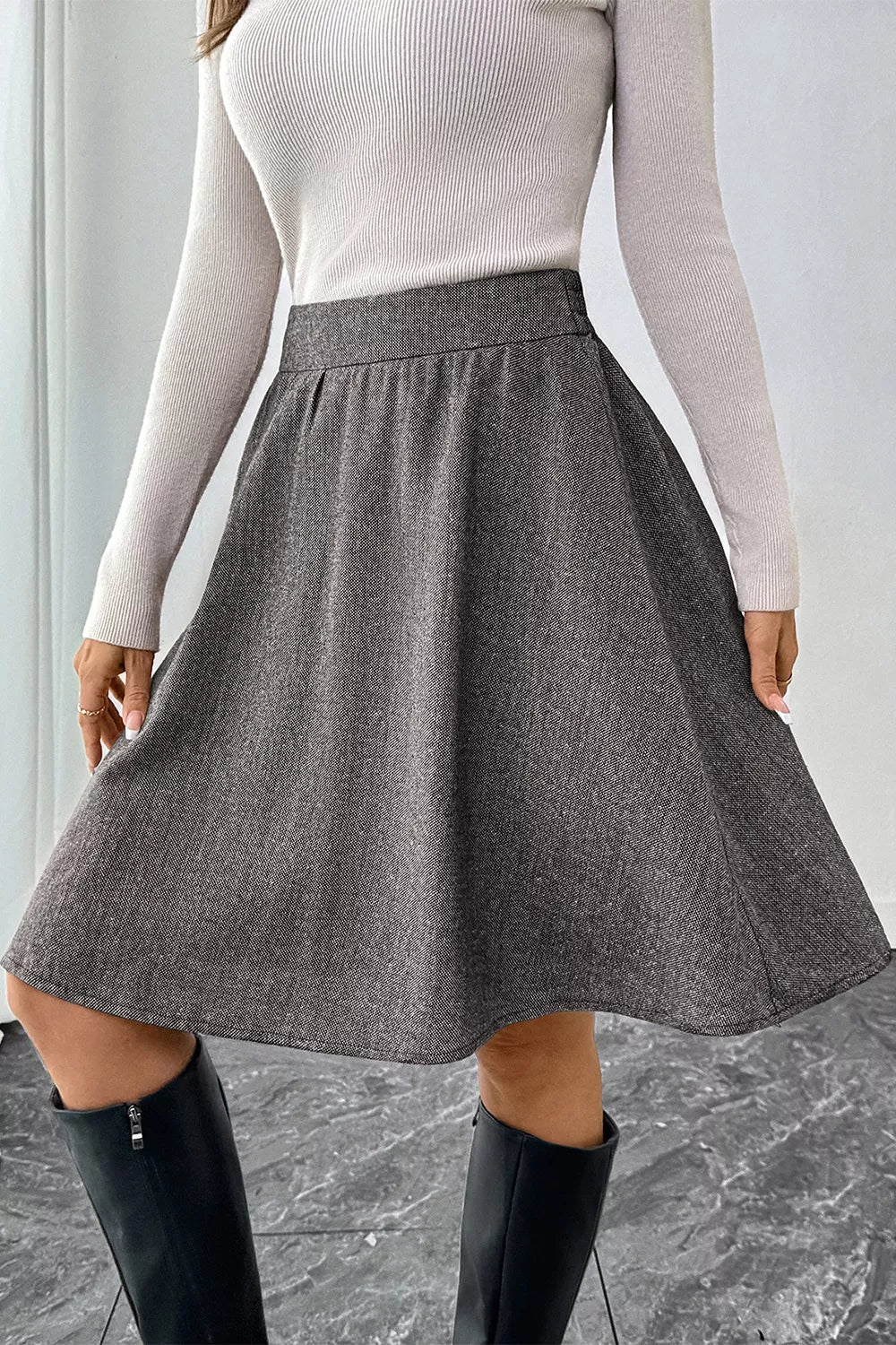 Sekhmet A-Line Textured Skirt — view 5