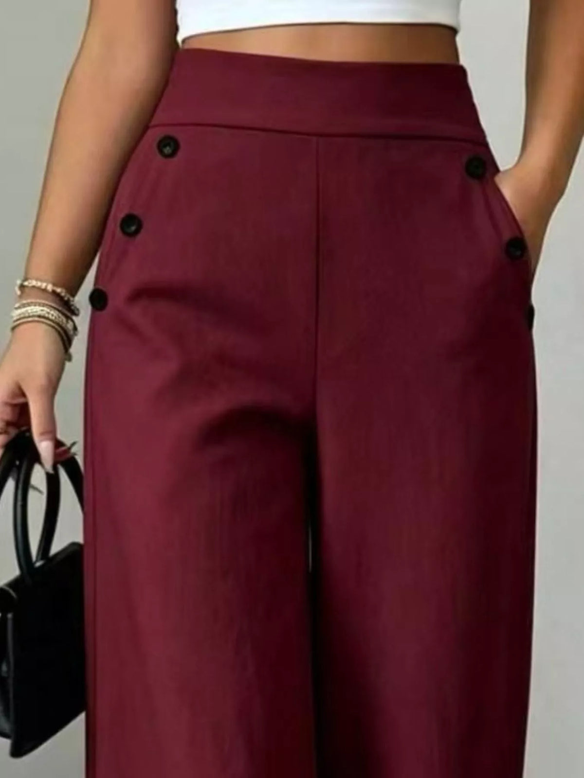 Aurora High-Waisted Wide-Leg Pants — view 8