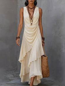 Ishtar Sleeveless Layered Ruffle Hem Maxi Dress — thumbnail 4