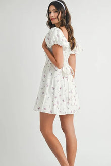 Persephone Floral Puff Sleeve Mini Dress — thumbnail 10