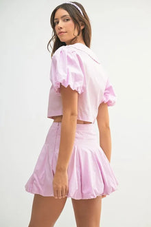Aurora Puff Sleeve Button Down Top and Bubble Skirt Set — thumbnail 3