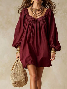Oshun Flowy Balloon Sleeve Mini Dress — thumbnail 12