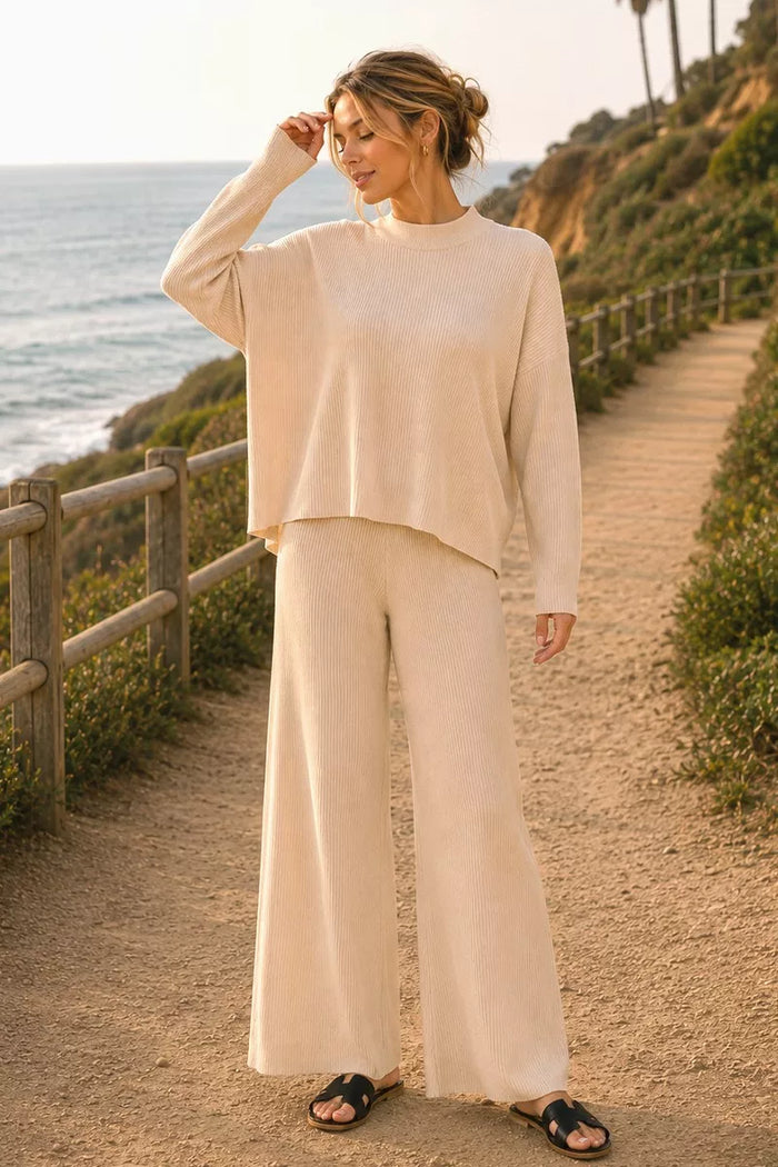 Vesta Viscose Sweater Top & Pants Set