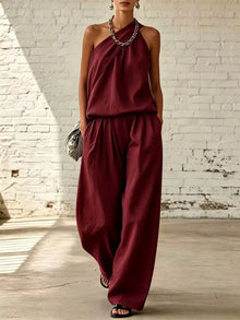 Selene Sleeveless Top and Wide-Leg Pants Set — thumbnail 4