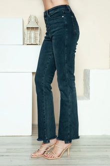 Vesta Button Fly Hem Destroy Straight Jeans — thumbnail 5