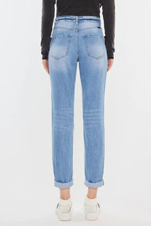 Pele High Rise Distressed Mom Jeans — thumbnail 2