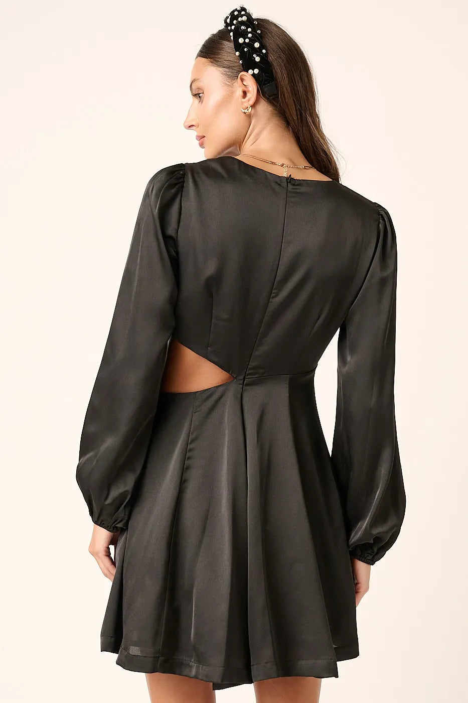 Nyx Satin Side Cutout Detail Mini Dress — view 5