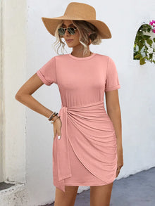 Venus Round Neck Short Sleeve Mini Tee Dress — thumbnail 1
