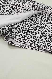 Freya Leopard Print Button Overlap Denim Shorts — thumbnail 6